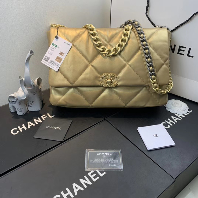 Chanel 19 flap bag AS1161 gold