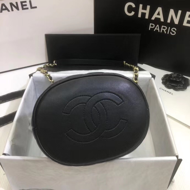 Chanel velvet Drawstring Sheepskin bag AS1894 black