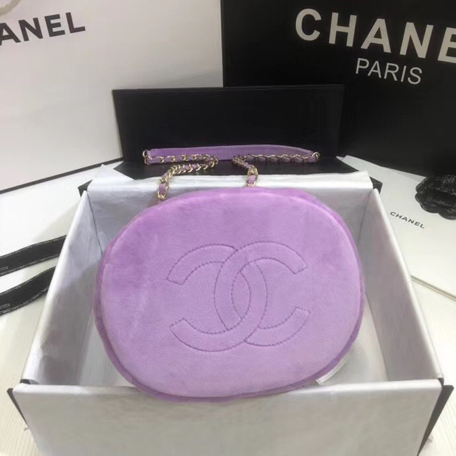 Chanel velvet Drawstring bag AS1894 Lavender