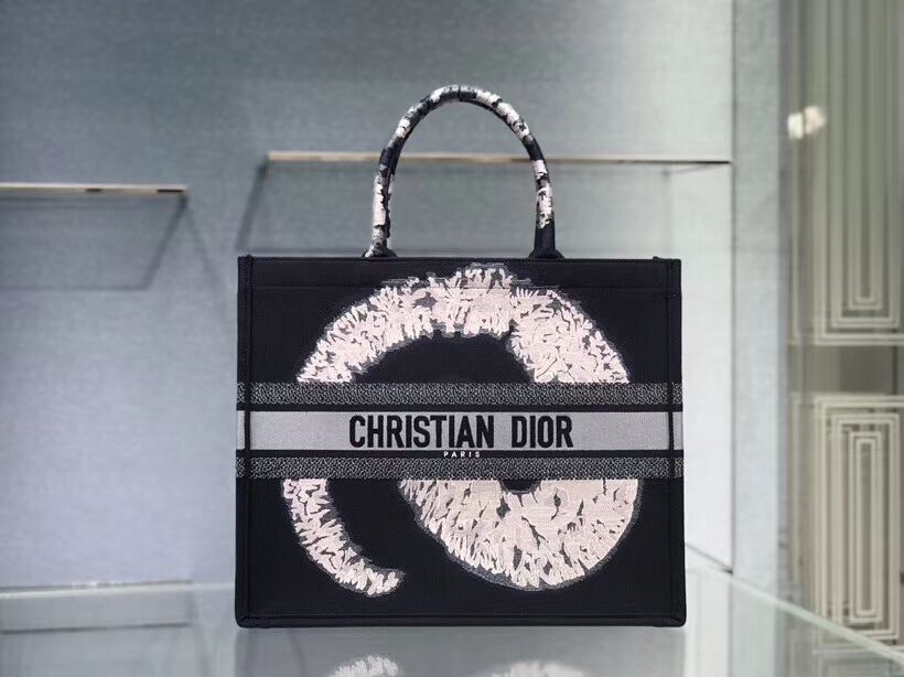 DIOR BOOK TOTE EMBROIDERED CANVAS BAG C1286-15