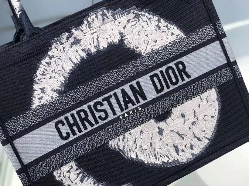 DIOR BOOK TOTE EMBROIDERED CANVAS BAG C1287-17
