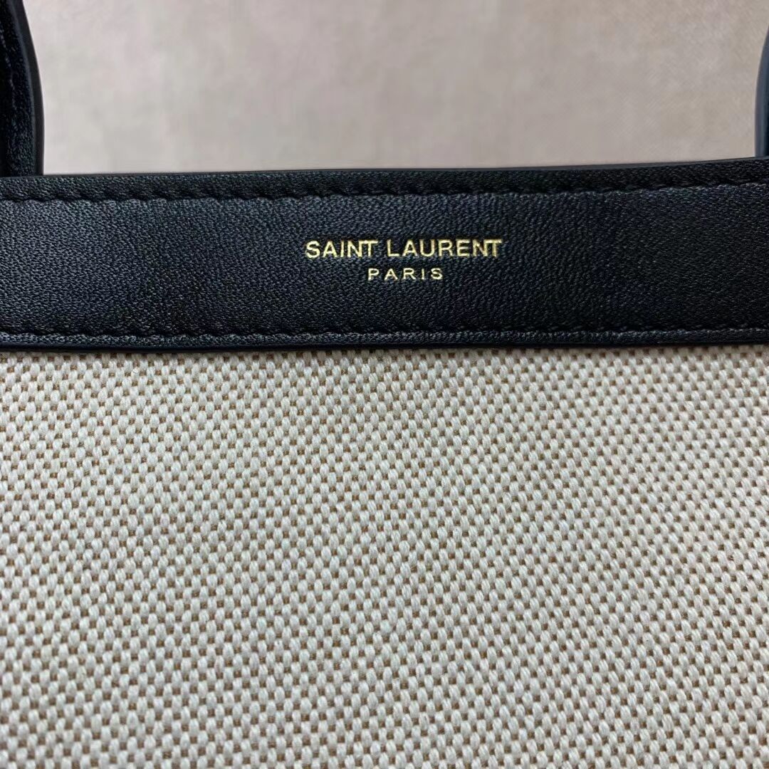 Yves Saint Laurent CANVAS tote bag Y615719 black&white