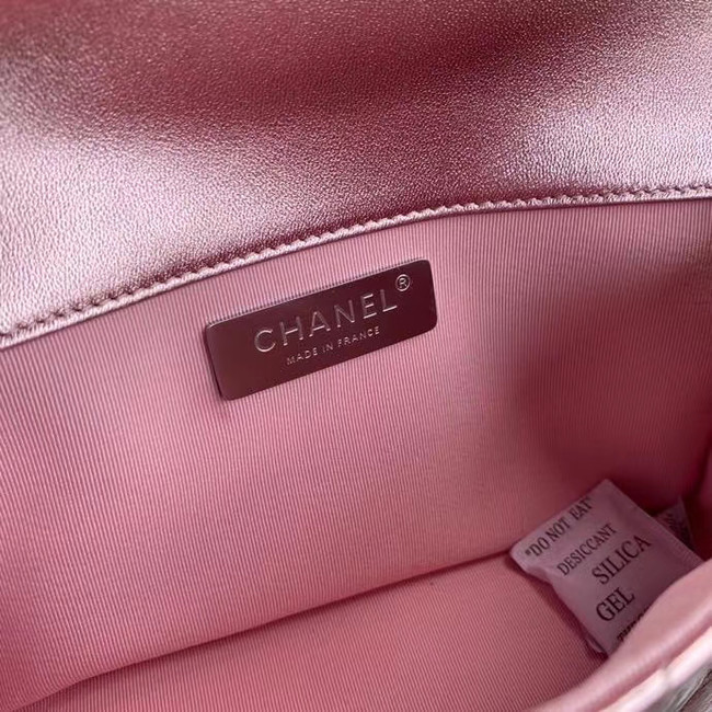 Chanel Flap Original Lambskin Leather Shoulder Bag AS1665 silver pink