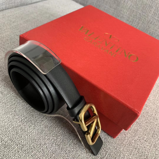 Valentino Leather Belt wide 2.0CM 3599 black