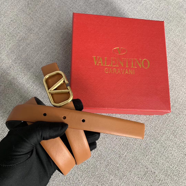 Valentino Leather Belt wide 2.0CM 3599 brown