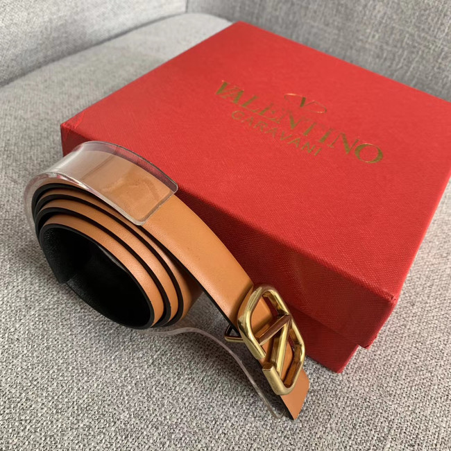 Valentino Leather Belt wide 2.0CM 3599 brown