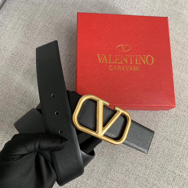 Valentino Leather Belt wide 4.0CM 3598 black