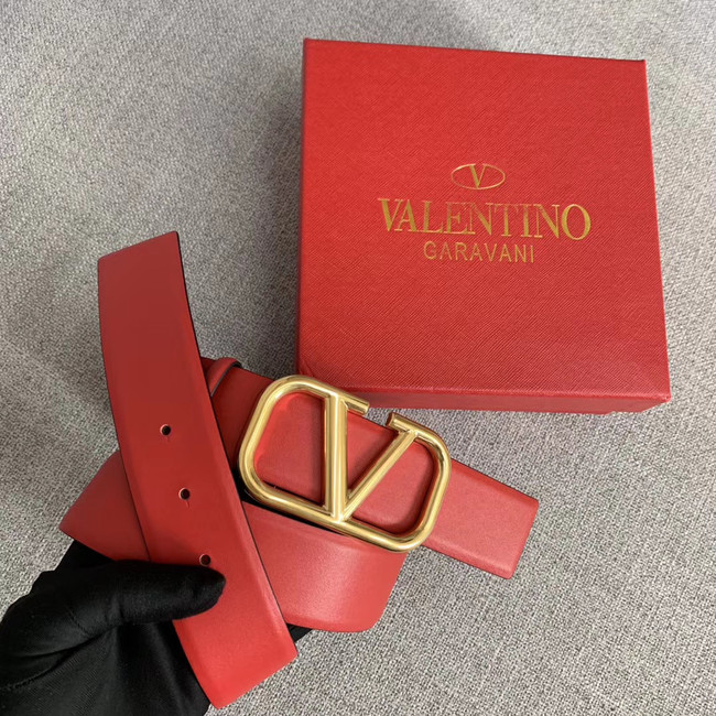 Valentino Leather Belt wide 4.0CM 3598 red