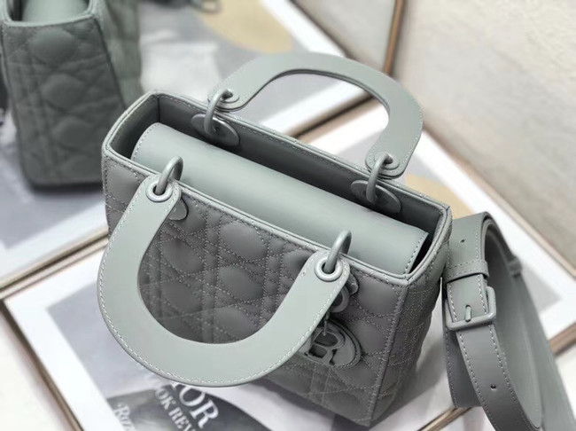 Dior Lady Dior Bag Original Sheepskin Leather CD5501 grey