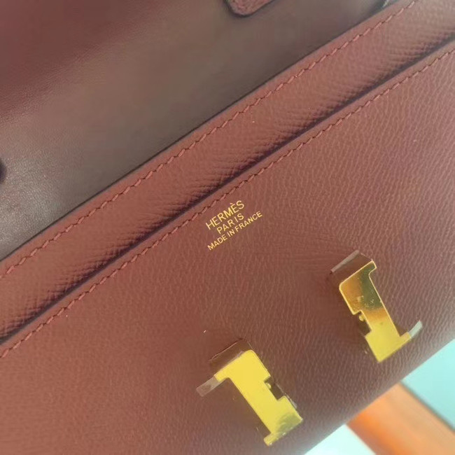 Hermes Constance to go mini Bag H4088 Burgundy