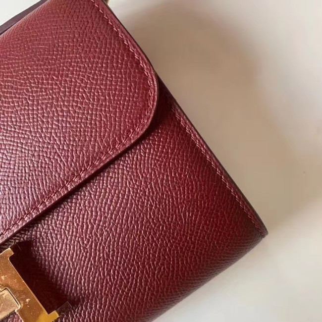 Hermes Constance to go mini Bag H4088 Burgundy