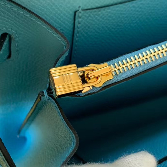 Hermes Original kelly espom leather to go woc Bag H4087 blue