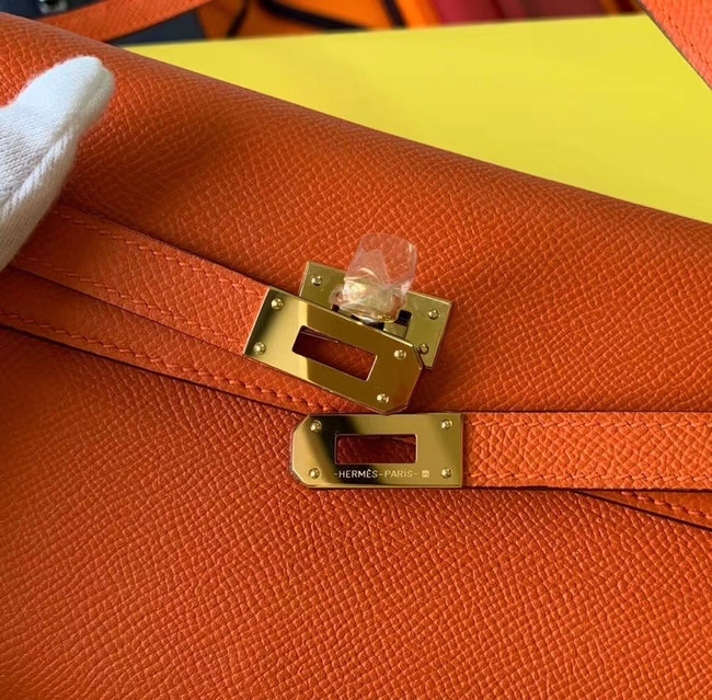 Hermes Original kelly espom leather to go woc Bag H4087 orange