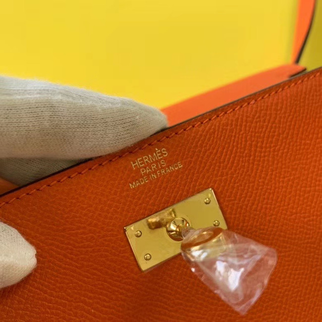 Hermes Original kelly espom leather to go woc Bag H4087 orange