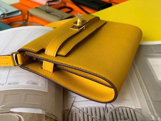 Hermes Original kelly espom leather to go woc Bag H4087 yellow