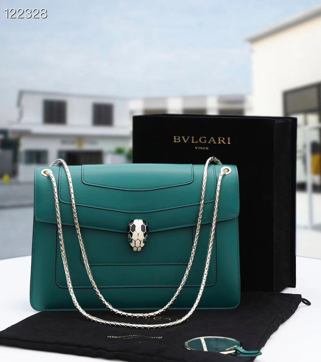 Bvlgari Serpenti Forever leather crossbody bag 20288 Emerald