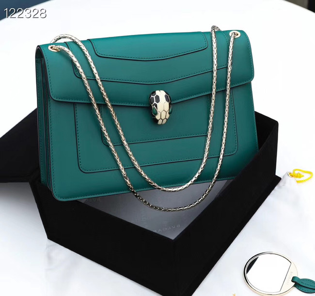 Bvlgari Serpenti Forever leather crossbody bag 20288 Emerald