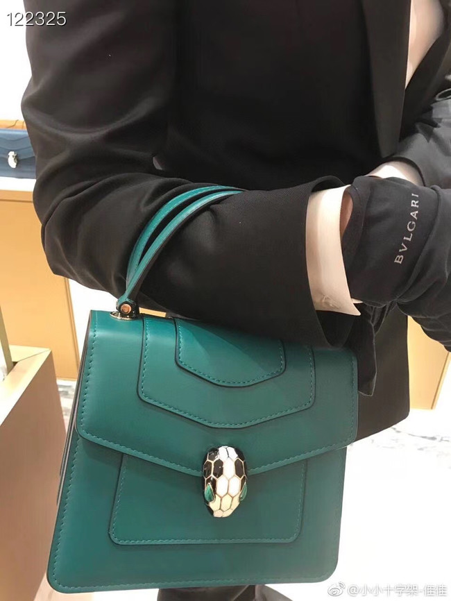 Bvlgari Serpenti Forever leather small crossbody bag 20289 Emerald