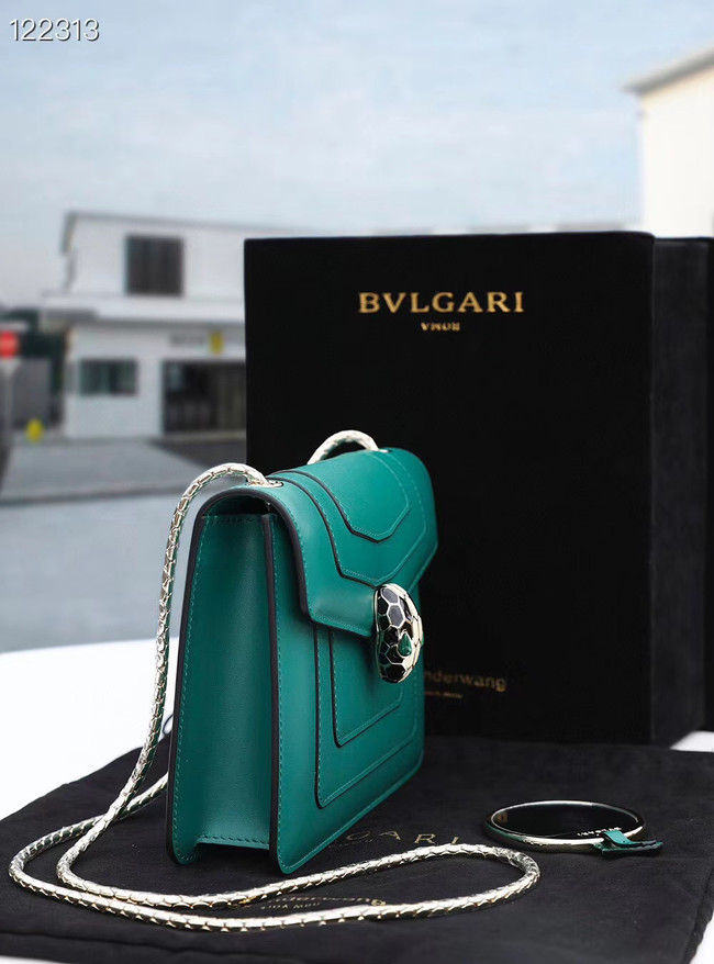 Bvlgari Serpenti Forever leather small crossbody bag 20291 Emerald