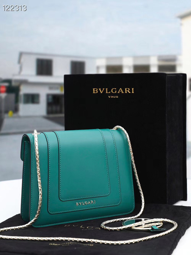 Bvlgari Serpenti Forever leather small crossbody bag 20291 Emerald