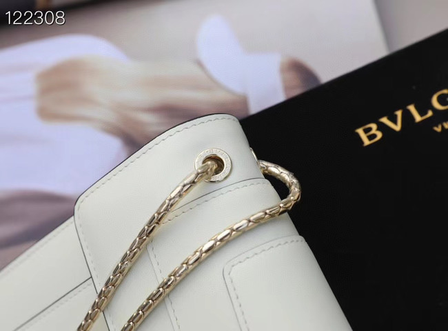 Bvlgari Serpenti Forever leather small crossbody bag 20291 white