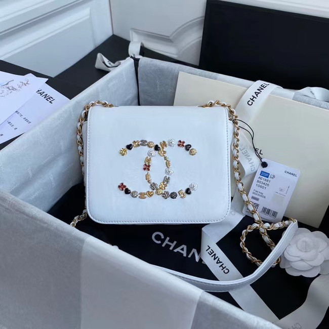 Chanel Original Lather Flap Bag AS3699 white