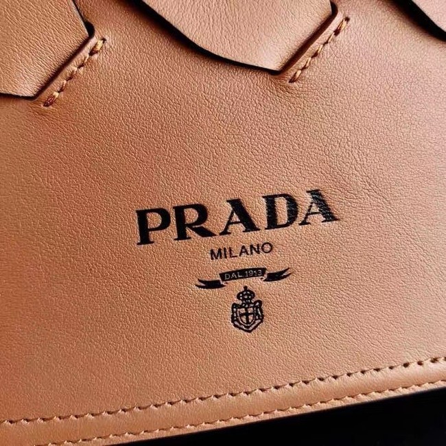 Prada Leather Tress Tote 1BG318 apricot
