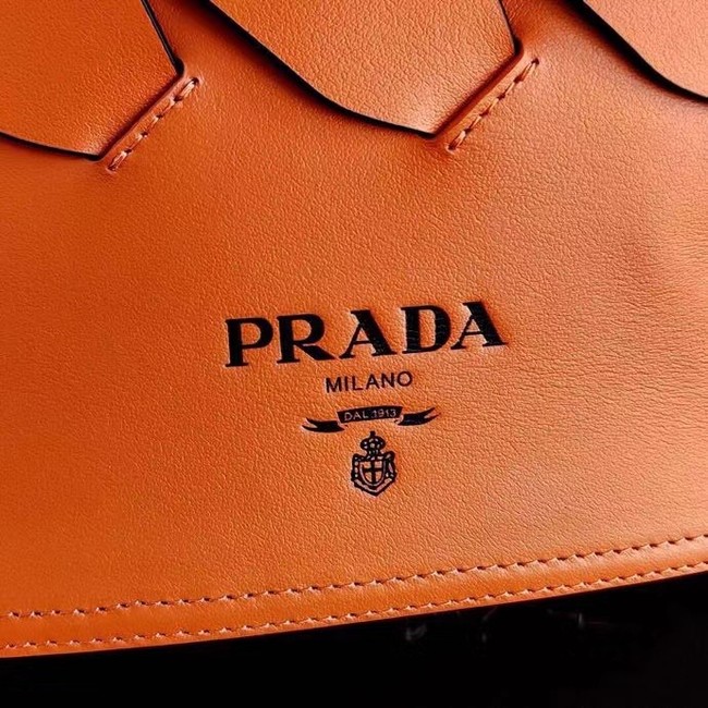 Prada Leather Tress Tote 1BG318 orange