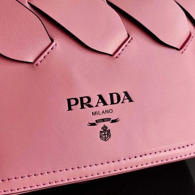 Prada Leather Tress Tote 1BG318 pink