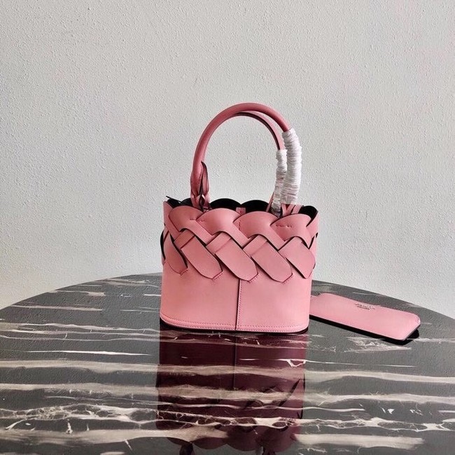 Prada Leather Tress Tote 1BG318 pink