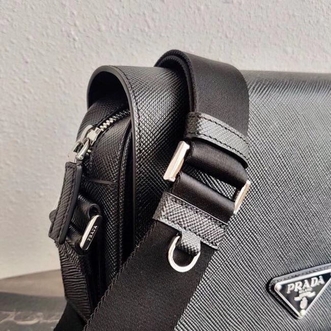 Prada Saffiano leather shoulder bag 2VD038 black