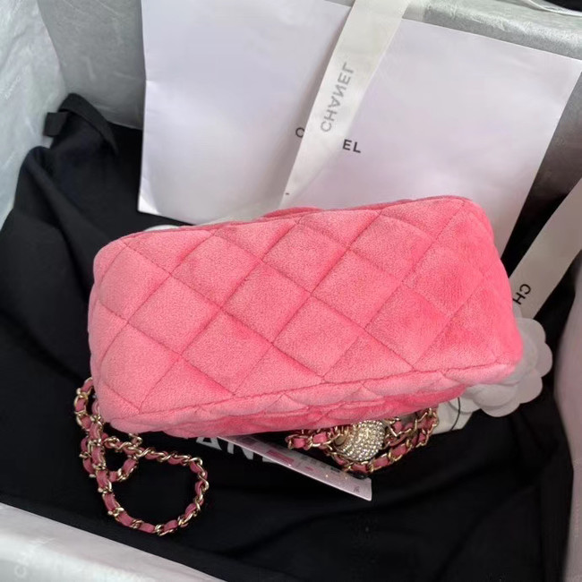 Chanel Original Small velvet flap bag AS1115 rose