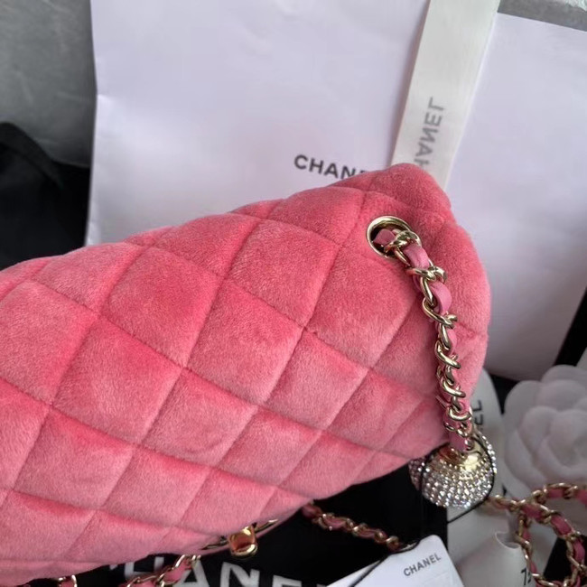 Chanel Original Small velvet flap bag AS1115 rose