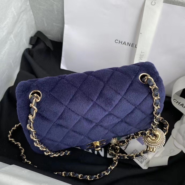 Chanel Original Small velvet flap bag AS1115 royal blue