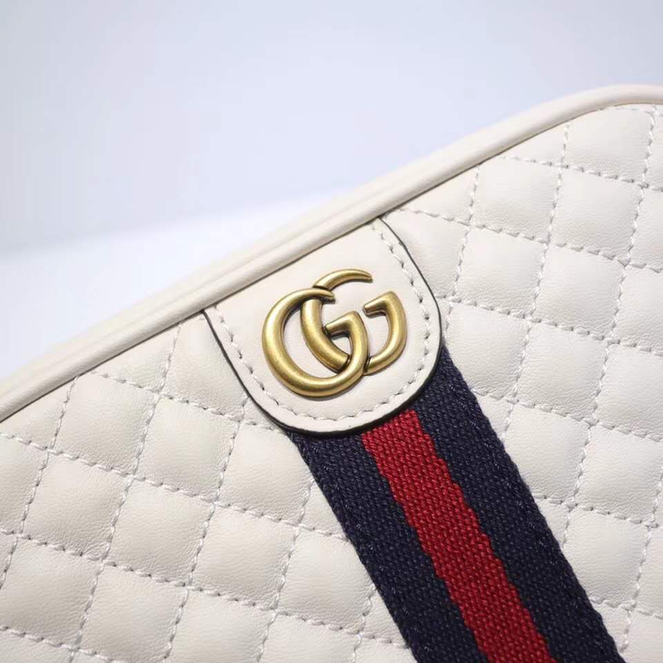 Gucci Laminated leather small shoulder bag 51060 white