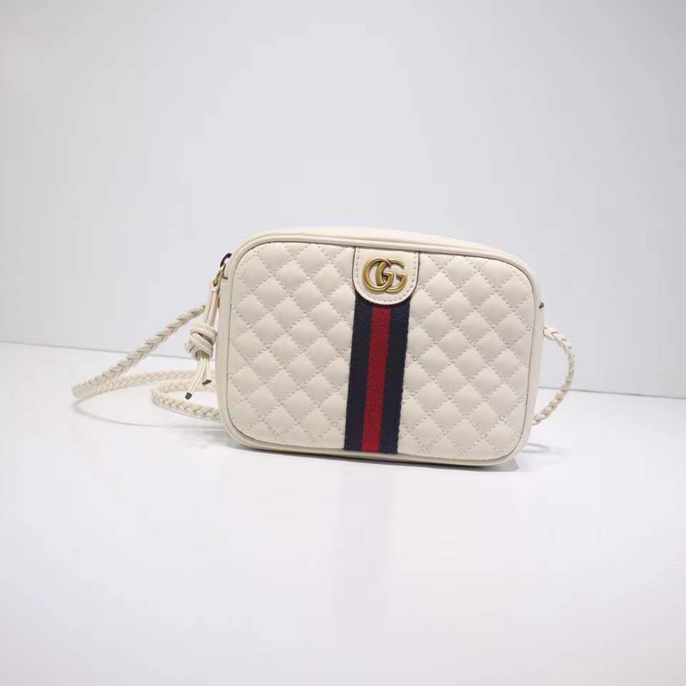 Gucci Laminated leather small shoulder bag 51060 white