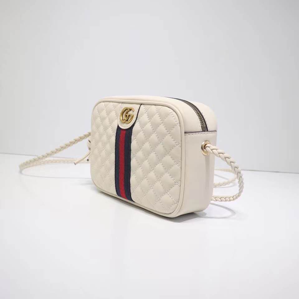 Gucci Laminated leather small shoulder bag 51060 white