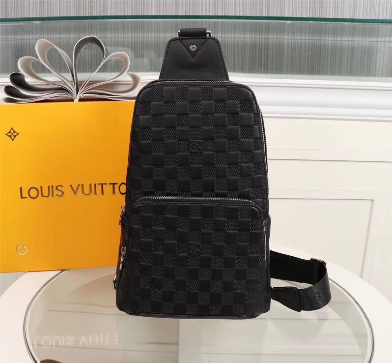 Louis Vuitton AVENUE SLING Original Leather Bag N41719 Black