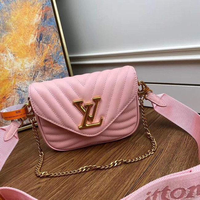 Louis Vuitton Original NEW WAVE MULTI-POCHETTE M56461 Rose Ballerine