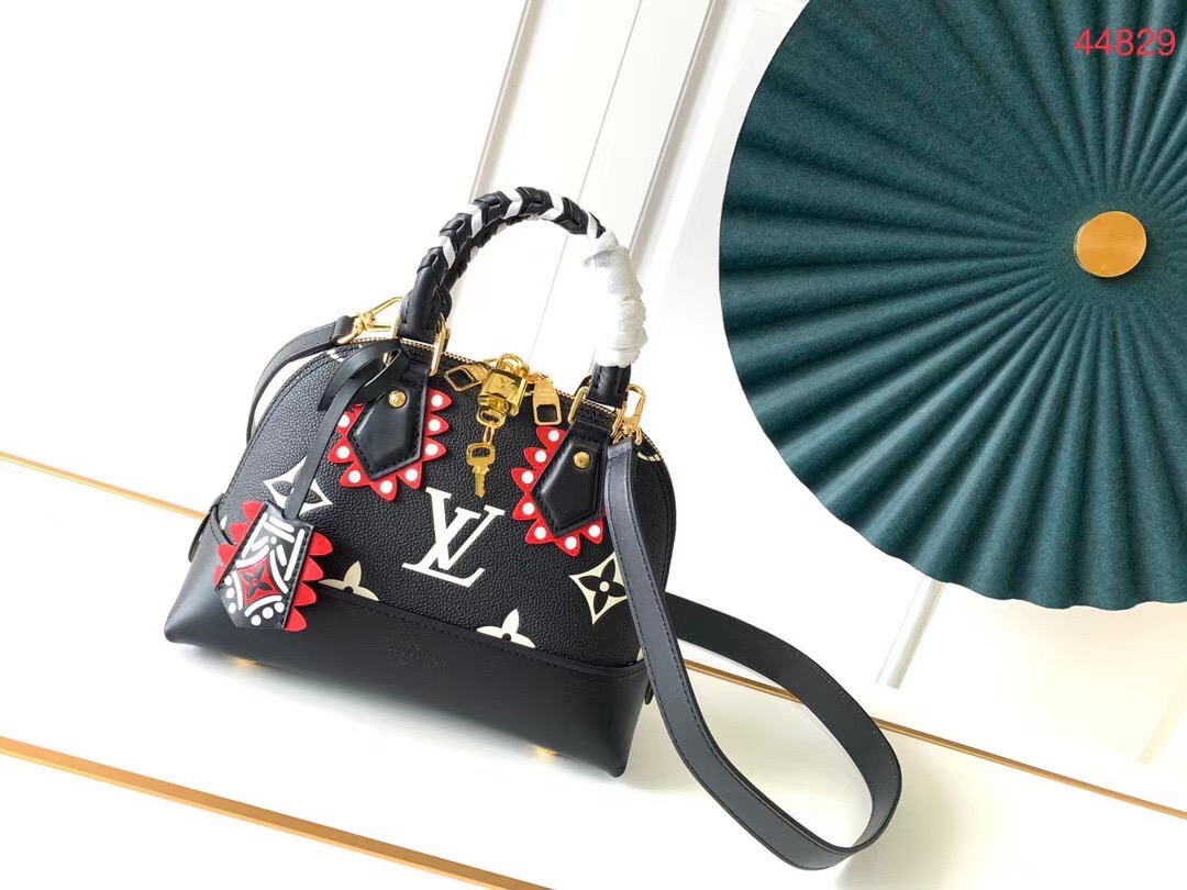 ouis Vuitton Original Leather ALMA BB M44829 Black