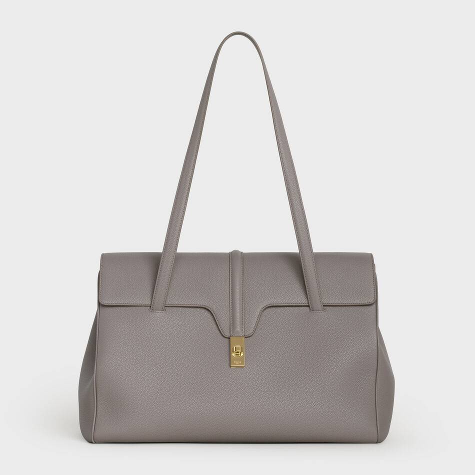 Celine LARGE SOFT 16 BAG IN SUPPLE GRAINED CALFSKIN 194043 GREY