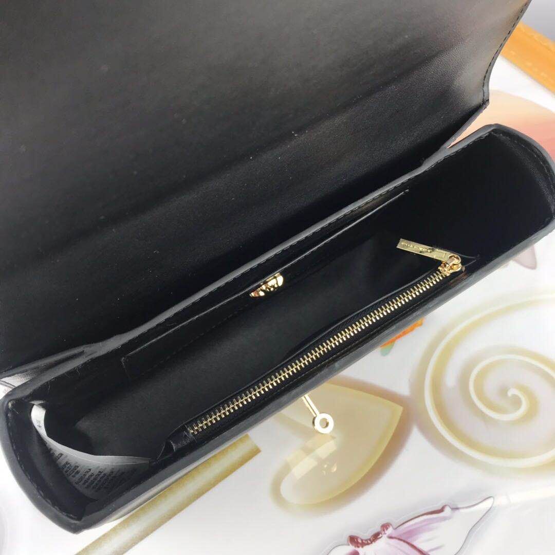 Versace Calfskin Leather Shoulder Bag VS199 Black