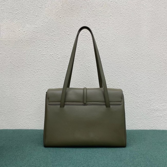 Celine LARGE SOFT 16 BAG IN SUPPLE GRAINED CALFSKIN 194043 green