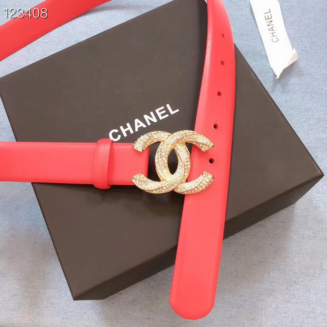 Chanel Original Calf Leather 3602 red&gold