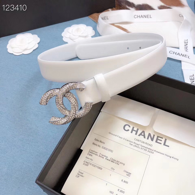 Chanel Original Calf Leather 3602 white&Silver