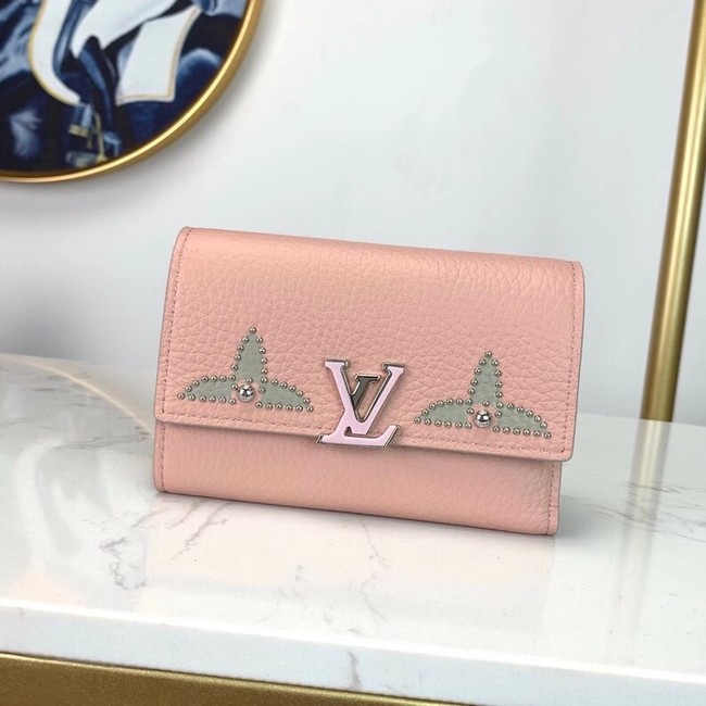 Louis vuitton original CAPUCINES wallet M63222 pink