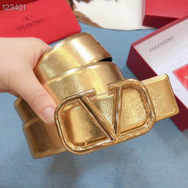 Valentino Original Calf Leather Belt wide 4.0CM 3603 gold