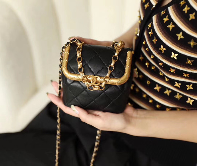 Chanel Original Magnet buckle bag AS1885 black