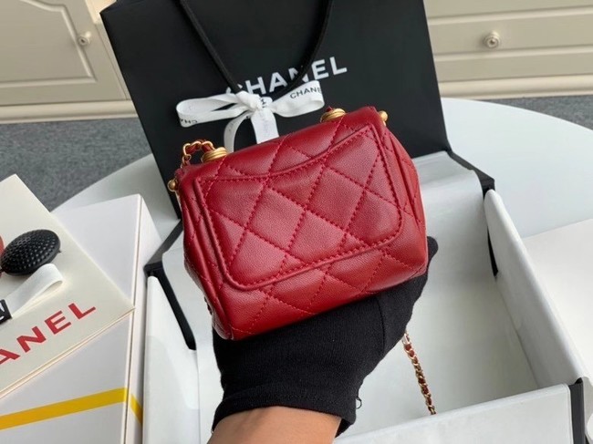 Chanel Original mini Magnet buckle bag AS1885 red