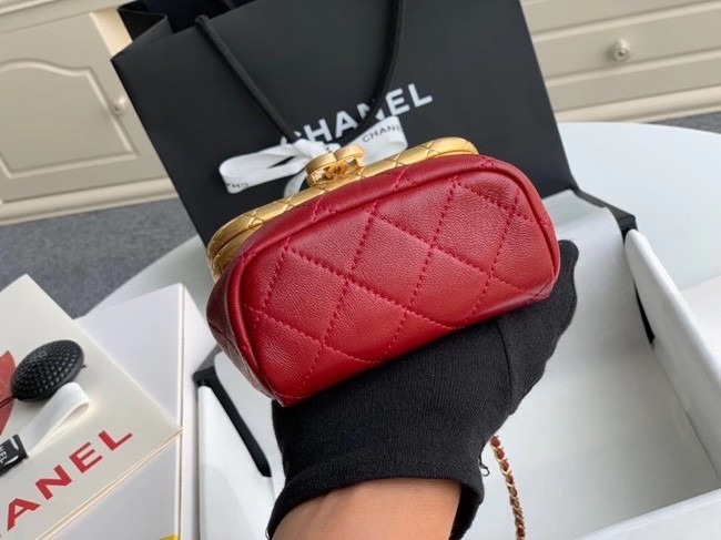 Chanel Original mini Magnet buckle bag AS1885 red